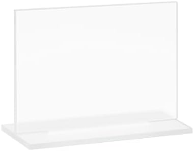 10 Pack Frosted Rectangle Acrylic Sign With Stand, 3.5x2.7 Inch Blank Frosted Acrylic Sign with Base, DIY Buffet, alternate