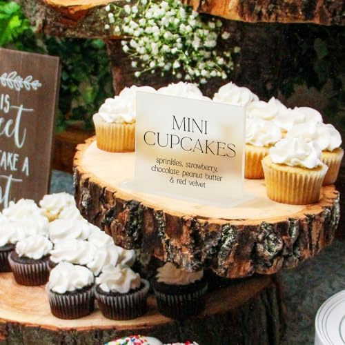 10 Pack Frosted Rectangle Acrylic Sign With Stand, 3.5x2.7 Inch Blank Frosted Acrylic Sign with Base, DIY Buffet, alternate