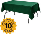 10-Pack Hunter Green Tablecloths for Rectangle Tables, 54 x 108 in, alternate view 2