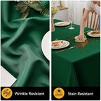 10-Pack Hunter Green Tablecloths for Rectangle Tables, 60 x 102 in, alternate view 4