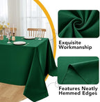 10-Pack Hunter Green Tablecloths for Rectangle Tables, 60 x 120 in, alternate view 3