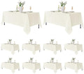 10 Pack Ivory Tablecloths 70x120 Inch for 6-8 Ft Rectangle Tables in 70x120 Inch in Ivory