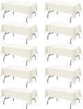 10-Pack Ivory Tablecloths for Rectangle Tables, 60 x 102 Inches in 60 x 102 Inches