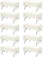 10-Pack Ivory Tablecloths for Rectangle Tables, 60 x 102 Inches in 60 x 102 Inches