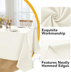 10-Pack Ivory Tablecloths for Rectangle Tables, 60 x 102 Inches in 60 x 102 Inches, alternate view 3
