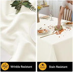 10-Pack Ivory Tablecloths for Rectangle Tables, 70 x 108 Inches in 70 x 108 Inches, alternate view 4