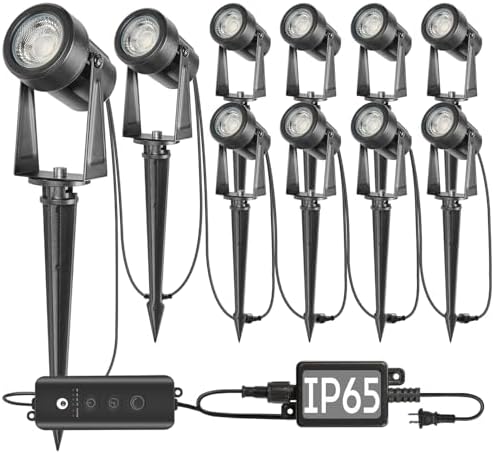 10 Pack Landscape Lights with Dusk to Dawn Sensor Controller