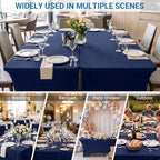 10-Pack Navy Blue Spandex Tablecloth for 6ft Rectangle Tables, Fitted Stretch Table Cover, Wrinkle-Resistant, alternate view