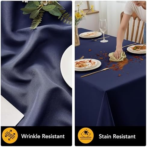 10-Pack Navy Blue Tablecloths for Rectangle Tables, 54 x 108 in, alternate view 4