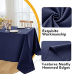 10-Pack Navy Blue Tablecloths for Rectangle Tables, 60 x 120 in, alternate view 3