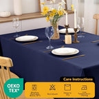 10-Pack Navy Blue Tablecloths for Rectangle Tables, 60 x 120 in, alternate view 7