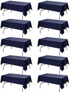 10-Pack Navy Blue Tablecloths for Rectangle Tables, 60 x 84 Inches in 60 x 84 Inches
