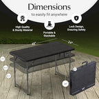 10 PACK of 4 Feet Foldable Table Adjustable Height with Built in Handle, Steel Legs | 4FT Heavy Duty Portable |, alternate