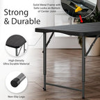 10 PACK of 4 Feet Foldable Table Adjustable Height with Built in Handle, Steel Legs | 4FT Heavy Duty Portable |, alternate