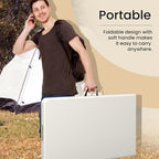 10 PACK of 8 Feet Foldable Table with Built in Handle & Steel Legs | 8 FT Heavy Duty Portable | Perfect for, alternate view 6