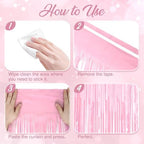 10 Pack Pastel Light Pink Fringe Backdrop, 3.2x8.2ft Shining Foil Tinsel Curtains, Birthday Party Decorations, alternate view