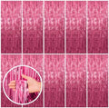 10 Pack Pink Backdrop Party Decorations Tinsel Curtain Party Backdrop Foil Fringe Birthday Decorations Photo