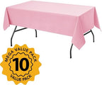 10-Pack Pink Tablecloths for Rectangle Tables, 54 x 108 Inches in 54 x 108 Inches in Pink, alternate view 2