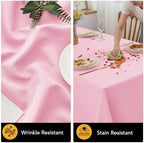 10-Pack Pink Tablecloths for Rectangle Tables, 54 x 108 Inches in 54 x 108 Inches in Pink, alternate view 4
