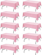 10-Pack Pink Tablecloths for Rectangle Tables, 60 x 102 Inches in 60 x 102 Inches