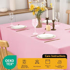 10-Pack Pink Tablecloths for Rectangle Tables, 70 x 120 Inches in 70 x 120 Inches in Pink, alternate view 7