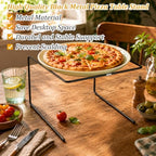 10 Pack Pizza Stand Holder, Metal Pizza Pan Display Riser for Pizza Serving Tray, Non-Slip Square Pizza Rack for, alternate
