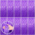 10 Pack Purple Backdrop Tinsel Streamers Foil Fringe Backdrop Halloween Party Decorations Purple Backdrop