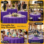 10-Pack Purple Round Tablecloths, 108 in, for 4-5 Ft Round Tables, alternate view 5