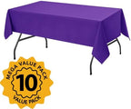 10-Pack Purple Tablecloths for Rectangle Tables, 54 x 108 Inches in 54 x 108 Inches, alternate view 2