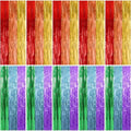 10 Pack Rainbow Backdrop Party Decorations Tinsel Curtain Party Streamer Foil Fringe Birthday Decorations Photo
