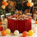 10 Pack Red Spandex Round Tablecloths for 60inch Tables, 120 Inch Stretchy 5ft Round Fitted Tablecloth Wrinkle, alternate