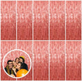 10 Pack Rose Gold Fringe Curtain Backdrop Birthday Bachelorette Party Decorations Metallic Tinsel Streamers Foil