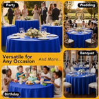 10-Pack Royal Blue Round Tablecloths, 70 in, for 3-4Ft Round Table, alternate view 5