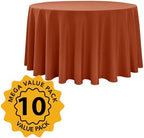 10-Pack Rust Round Tablecloths, 108 in, for 4-5 Ft Round Tables, alternate view 2