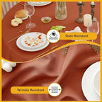 10-Pack Rust Round Tablecloths, 84 in, for 3-5 Ft Round Tables, alternate view 3
