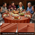 10-Pack Rust Round Tablecloths, 84 in, for 3-5 Ft Round Tables, alternate view 4