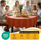 10-Pack Rust Round Tablecloths, 84 in, for 3-5 Ft Round Tables, alternate view 7