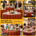 10-Pack Rust Round Tablecloths, 90 in, for 4-5 Ft Round Tables, alternate view 5