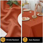 10-Pack Rust Tablecloths for Rectangle Tables, 60 x 102 Inches in 60 x 102 Inches, alternate view 4