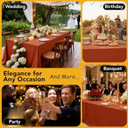 10-Pack Rust Tablecloths for Rectangle Tables, 60 x 84 Inches in 60 x 84 Inches, alternate view 5