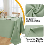 10-Pack Sage Green Tablecloths for Rectangle Tables, 70 x 108 in, alternate view 3
