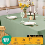 10-Pack Sage Green Tablecloths for Rectangle Tables, 70 x 108 in, alternate view 7