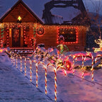 10 Pack Solar Candy Cane Lights, 21 Inch Red Christmas Yard Decorations, alternate view 2