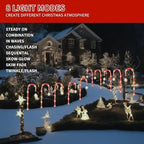 10 Pack Solar Candy Cane Pathway Lights, Warm White Christmas Decor, alternate view 3