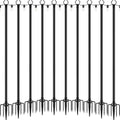 10 Pack String Light Poles,10 Ft Light Poles for Outside String Lights, Outdoor Lights Pole with Fork, Metal