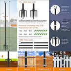 10 Pack String Light Poles,10 Ft Light Poles for Outside String Lights, Outdoor Lights Pole with Fork, Metal, alternate view