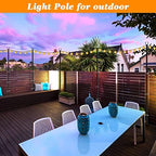 10 Pack String Light Poles,10 Ft Light Poles for Outside String Lights, Outdoor Lights Pole with Fork, Metal, alternate view