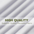 10 Pack White Round Spandex Tablecloths for 60in Tables, 120Inch Stretchy Fitted 5FT Round Table Clothes, alternate view 4