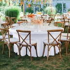 10 Pack White Round Spandex Tablecloths for 60in Tables, 120Inch Stretchy Fitted 5FT Round Table Clothes, alternate view 7