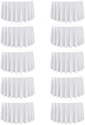 10-Pack White Round Tablecloths, 108 in, for 4-5 Ft Round Tables in White